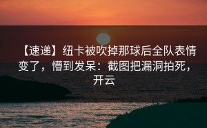 【速递】纽卡被吹掉那球后全队表情变了，懵到发呆：截图把漏洞拍死，开云