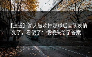 【速递】湖人被吹掉那球后全队表情变了，看傻了：慢镜头给了答案