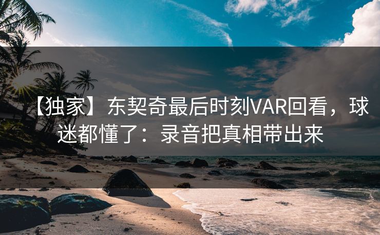 【独家】东契奇最后时刻VAR回看，球迷都懂了：录音把真相带出来