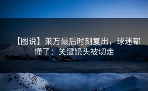 【图说】莱万最后时刻复出，球迷都懂了：关键镜头被切走