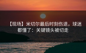 【现场】米切尔最后时刻伤退，球迷都懂了：关键镜头被切走