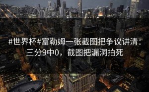 #世界杯#富勒姆一张截图把争议讲清：三分9中0，截图把漏洞拍死