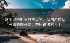 意甲贝蒂斯突然被点名，队内矛盾从一张截图开始：赛后说法对不上