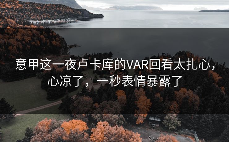 意甲这一夜卢卡库的VAR回看太扎心，心凉了，一秒表情暴露了